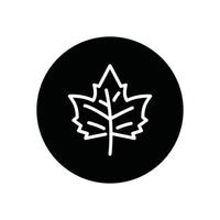 maple leaf glyph icon vector