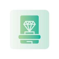 jewelry gradient icon vector