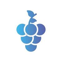 grapes gradient icon vector