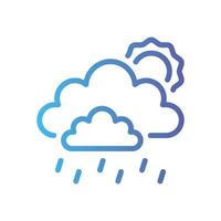 rain gradient icon vector