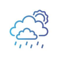 icono de gradiente de lluvia vector