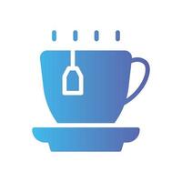 tea cup gradient icon vector