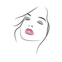 beauty face woman vector illustration template design