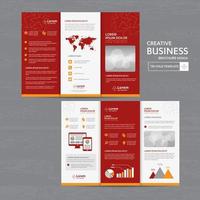 Tri fold Brochure Mock up Background abstract business Leaflet Flyer vector design presentation layout a4 size