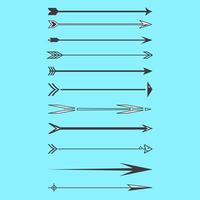 Any flat arrows vector set