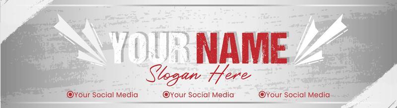 Social media Banner with brush suitable for Header Banner Template