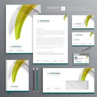 Corporate Business Identity template design stationery Vector abstract  background with memo Gift Items Color promotional souvenirs elements