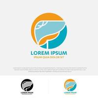 Liver Organ Hepatology Logo 2d vector logo on colored round plate  illustration isolated vector sign medical hospital clinic symbol icon