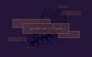 template for design of wine card vector