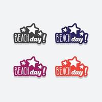 sticker svg of summer beach holiday vector image