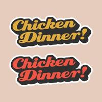 chicken dinner svg quote for tshirt vector image