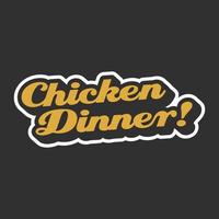 chicken dinner svg quote for tshirt vector image