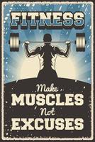 Retro vintage illustration vector graphic of weight lifting Fitness fit for wood poster or signage