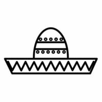 Sombrero Hat Icon Line.eps