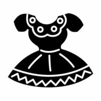 icono de vestido mexicano black.eps vector