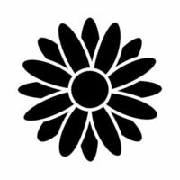 icono de flor de caléndula black.eps vector