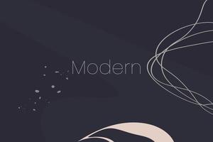 Elegant abstract trendy universal background templates with organic abstract shapes and line in dark aesthetic colors. Neutral background in minimalist style. Contemporary vector Illustration.