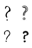 Set of question mark. Cartoon vector illustration question mark doodle hand drawn, sketch style, isolated on white background eps 10, easy to modify. Vector Sketch Question Mark