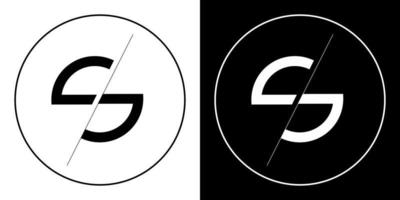 la letra del logotipo del monograma ss está en rodajas vector