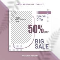Social media template for branding and promotion vector