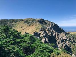 View from Hallasan volcano. Jeju island, South Korea photo