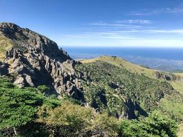 View from Hallasan volcano. Jeju island, South Korea photo