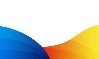 abstract wave background with blue and orange color vector