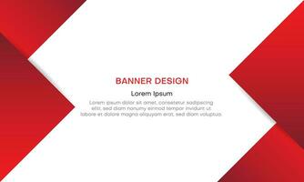 abstract banner background with red color vector