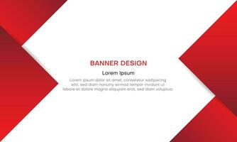 abstract banner background with red color vector