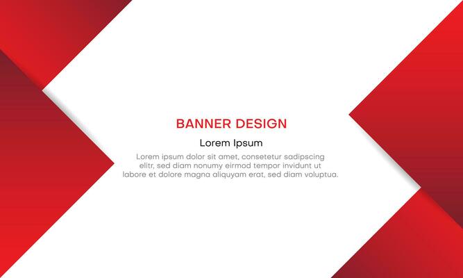 abstract banner background with red color