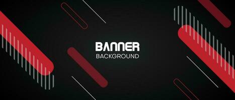 abstract banner background with red color vector