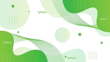 abstract fluid background with green color vector