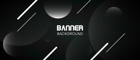 abstract banner background with black and gray color vector