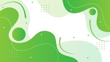 abstract fluid background with green color vector