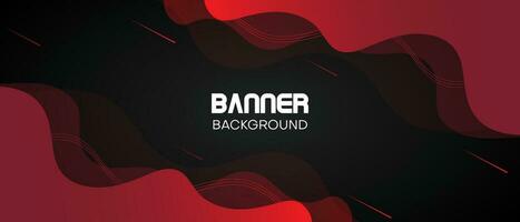 abstract banner background with red color vector