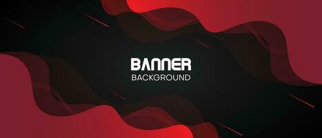 abstract banner background with red color vector