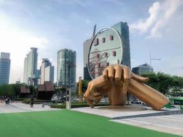 Seoul city, South Korea. Gangnam style sculpture photo