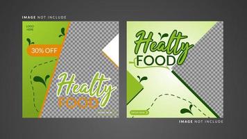 Flyer or Social Media Post Template Themed Food vector