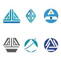 Futuristic Triangle Chain logo design inspiration vector