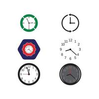 Clock ilustration icon Vector template design