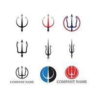 Trident Logo icon Template vector design