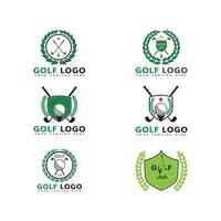 Diseño de icono de ilustración de vector de plantilla de logotipo de golf