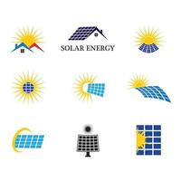 Solar logo energy icon vector design