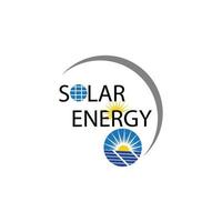 Solar logo energy icon vector design