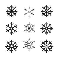 Ilustración de plantilla de logotipo de copos de nieve vector