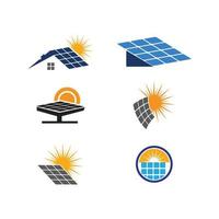 Solar logo energy icon vector design