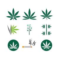 logotipo y símbolo de la hoja de cáñamo marihuana cannabis