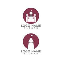 castle logo vector template illustration