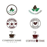vector de diseño de ilustración de plantilla de logotipo de café