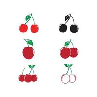 Cherry logo template design illustration vector